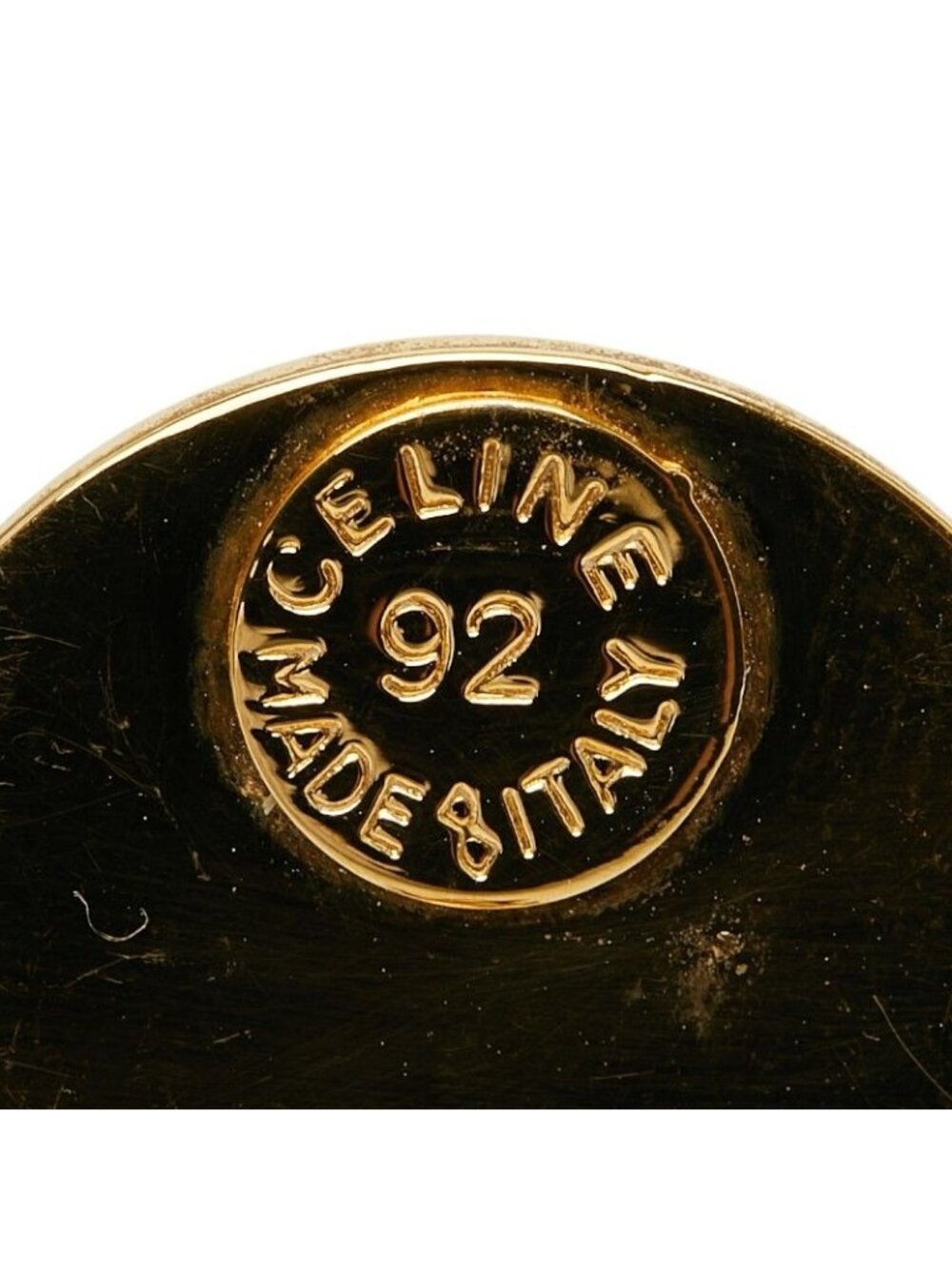 Celine Logo Earrings Gold Plated - Picture 4 of 6